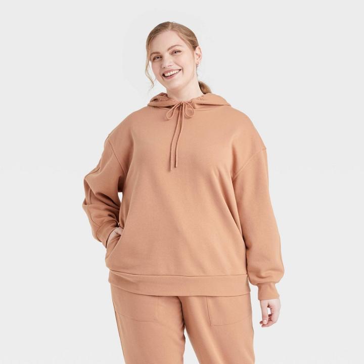 Women's Plus Size Fleece Hooded Sweatshirt - Universal Thread
