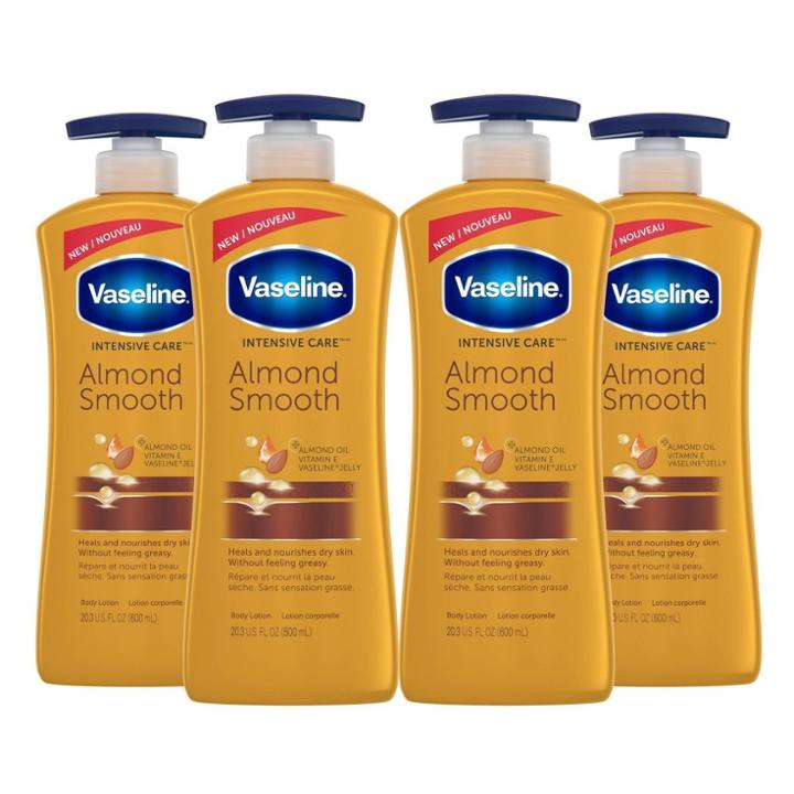 Vaseline Almond Smooth Lotion - 4ct/20.3 Fl Oz Each