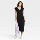 Women's Sleeveless Knit T-shirt Dress - Universal Thread Black