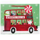Large North Pole Bus Christmas Gift Bag Green - Wondershop