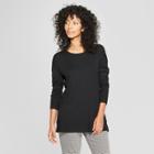 Women's Crew Neck Luxe Pullover Sweater - A New Day Black