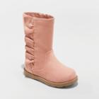 Toddler Girls' Reva Ruffle Boot - Cat & Jack Pink