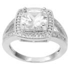 2 3/5 Ct. T.w. Journee Collection Cushion Cut Cz Basket Set Split Band Ring In Brass -