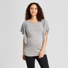 Maternity Flutter Sleeve Top - Isabel Maternity By Ingrid & Isabel Gray L, Infant Girl's