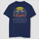 Star Wars Boys' A New Hope Episode 4 Tie Fighter Sunset T-shirt - Navy