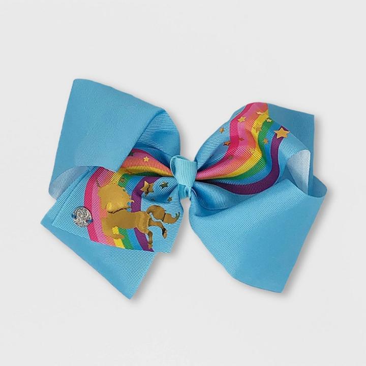 Girls' Jojo Siwa Unicorn And Rainbow Bow - Blue, Women's