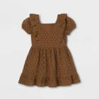 Toddler Girls' Lace Short Sleeve Dress - Art Class Olive Green