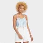 Women's Tie-dye Gauze Tank Top - Universal Thread Blue