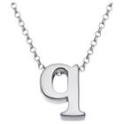 Target Women's Sterling Silver 'q' Initial Charm Pendant -