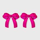 Sugarfix By Baublebar Metallic Bow Drop Earrings - Neon Pink