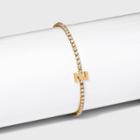 Gold Plated Cubic Zirconia Initial 'z' Tennis Bracelet - A New Day Gold