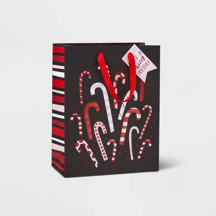 Large Candy Cane Cub Gift Bag - Wondershop