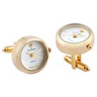 Peugeot Watches Peugeot Men's 14k Gold Plated Cuff Link Real Working Face Watch - White/gold,