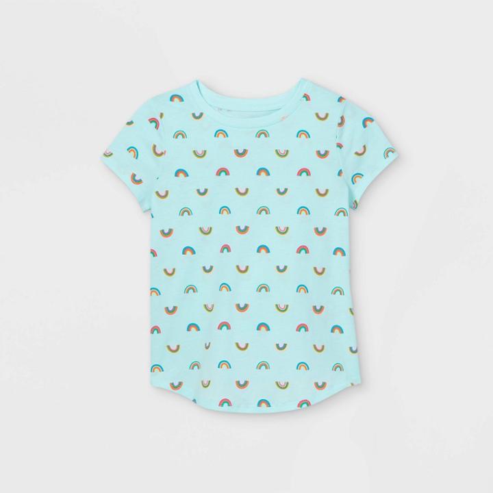 Girls' Printed Short Sleeve T-shirt - Cat & Jack Mint