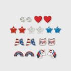 Girls' 9pk Americana Earring Set - Cat & Jack