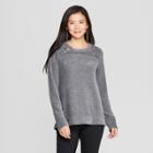 Women's Long Sleeve Lace Shoulder Sweatshirt - Knox Rose Gray