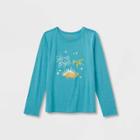 Kids' Adaptive Long Sleeve Hanukkah 'shine Bright' Graphic T-shirt - Cat & Jack Blue