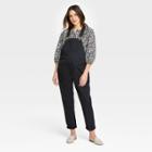 The Nines By Hatch Maternity Classic Cotton Twill Overalls Black