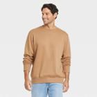 Men's Standard Fit Crewneck Pullover Sweatshirt - Goodfellow & Co Brown