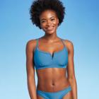 Juniors' V-wire Bralette Bikini Top - Xhilaration Blue D/dd Cup