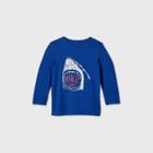 Toddler Boys' Hangry Shark Graphic Long Sleeve T-shirt - Cat & Jack Bright Blue