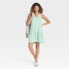 Women's Ruffle Sleeveless Hem Knit Dress - A New Day