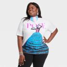 Fox Pride Gender Inclusive Adult Extended Size 'pose' Short Sleeve Graphic T-shirt - White