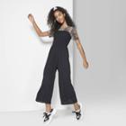 Women's Strapless Smocked Top Jumpsuit - Wild Fable Black