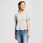 Women's Short Sleeve Peplum T-shirt - Mossimo Supply Co. Heather Gray