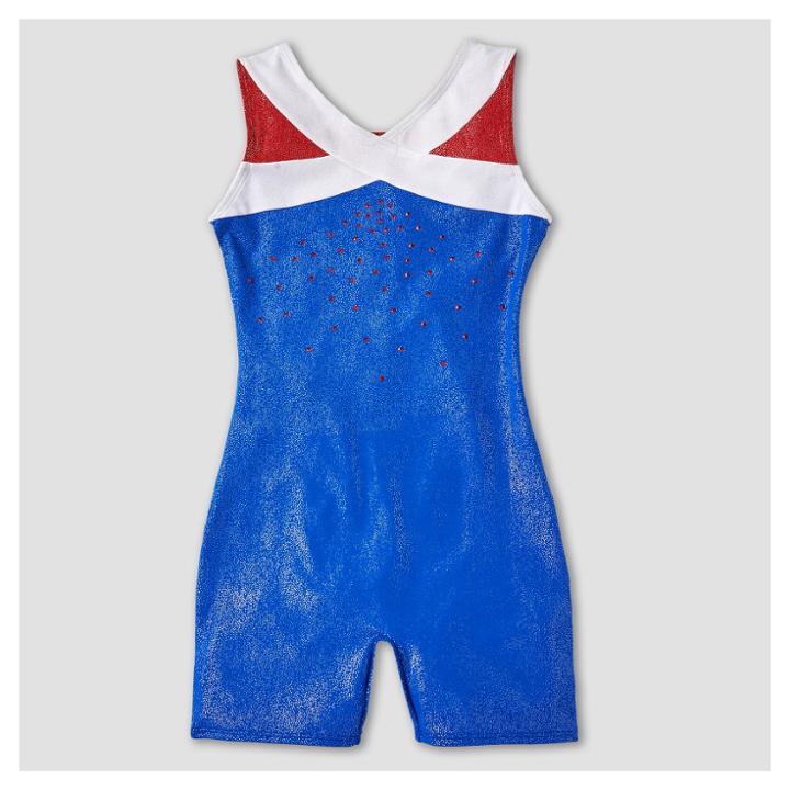 Freestyle By Danskin Girls' Gymnastics Biketard - Blue