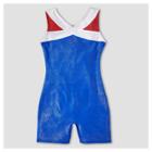 Freestyle By Danskin Girls' Gymnastics Biketard - Blue