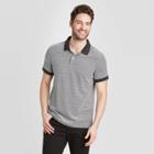 Men's Jacquard Slim Fit Short Sleeve Pique Polo Shirt - Goodfellow & Co Dark Gray S, Men's,