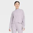 Women's French Terry Butter Wash Sweatshirt - All In Motion Light Lilac Xs,