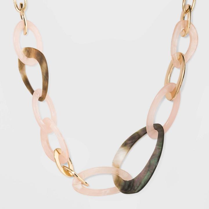 Shell Statement Necklace - A New Day , Women's, Gold