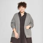 Women's Plus Size Open Layering Cardigan - Universal Thread Gray X