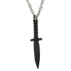 Target Men's Stainless Steel Black Dagger Pendant
