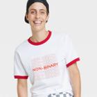 Ph By The Phluid Project Pride Adult Non-binary Ringer Phluid Project Short Sleeve T-shirt - Red/white