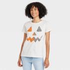 Grayson Threads Women's Pumpkin Face Short Sleeve Graphic T-shirt - White