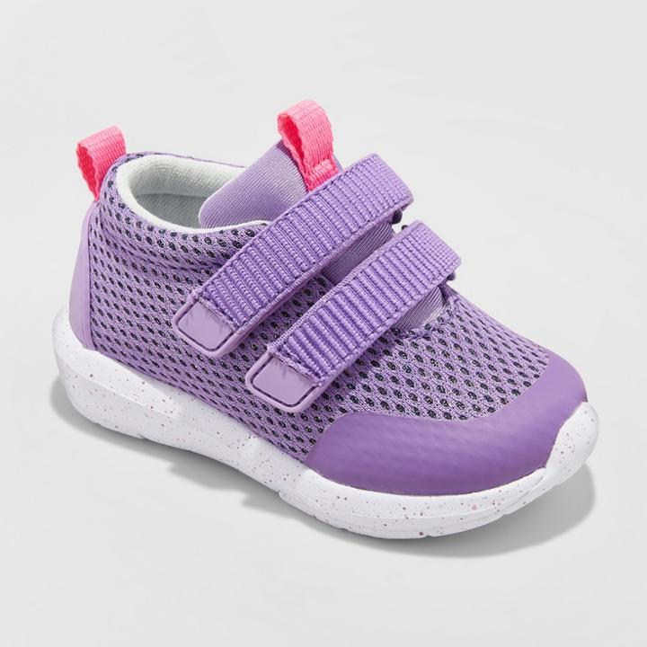 Toddler Girls' Dustin Adjustable Easy Close Mesh Sneakers - Cat & Jack Purple