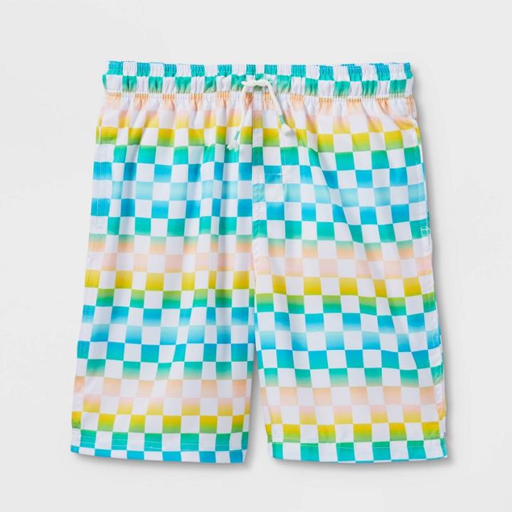 Boys' Checkered Swim Shorts - Art Class