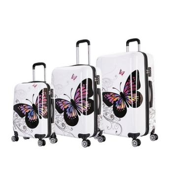 Inusa Lightweight Hardside Spinner 3pc Luggage Set - Butterfly