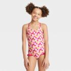 Girls' Floral Print One Piece Swimsuit - Cat & Jack Fuchsia