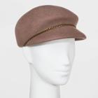 Women's Chain Detail Captain Hat - A New Day Brown