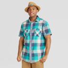 Men's Genuine Kids From Oshkosh Short Sleeve Plaid Button-down