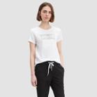 Petitelevi's Women's Perfect Logo Short Sleeve Crewneck T-shirt - White Sequins - M, Women's,