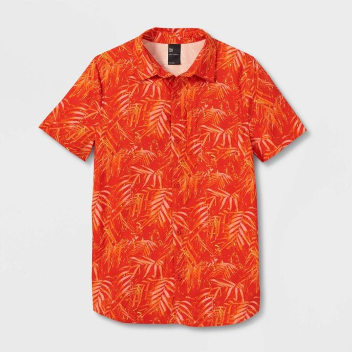 Boys' Short Sleeve Adventure Shirt - All In Motion Orange