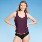 Women's Tie Back Tankini Top - Kona Sol Atlantic Burgundy