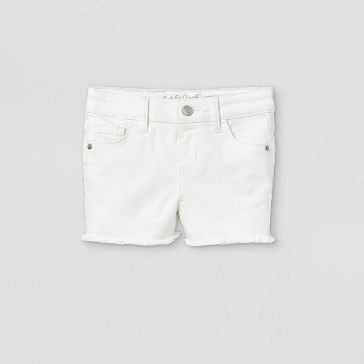 Toddler Girls' Cut-off Jean Shorts - Cat & Jack White