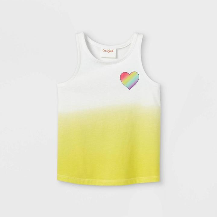 Toddler Girls' Heart Dip-dye Tank Top - Cat & Jack Yellow
