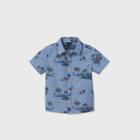 Petitetoddler Boys' Short Sleeve Floral Button-down Shirt - Art Class Blue
